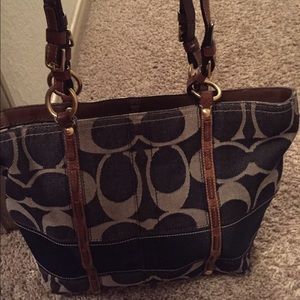 Monogrammed COACH purse (jean)