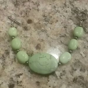 Handmade Green Stone Braclet