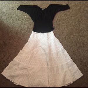 White Skirt & Black top Bundle