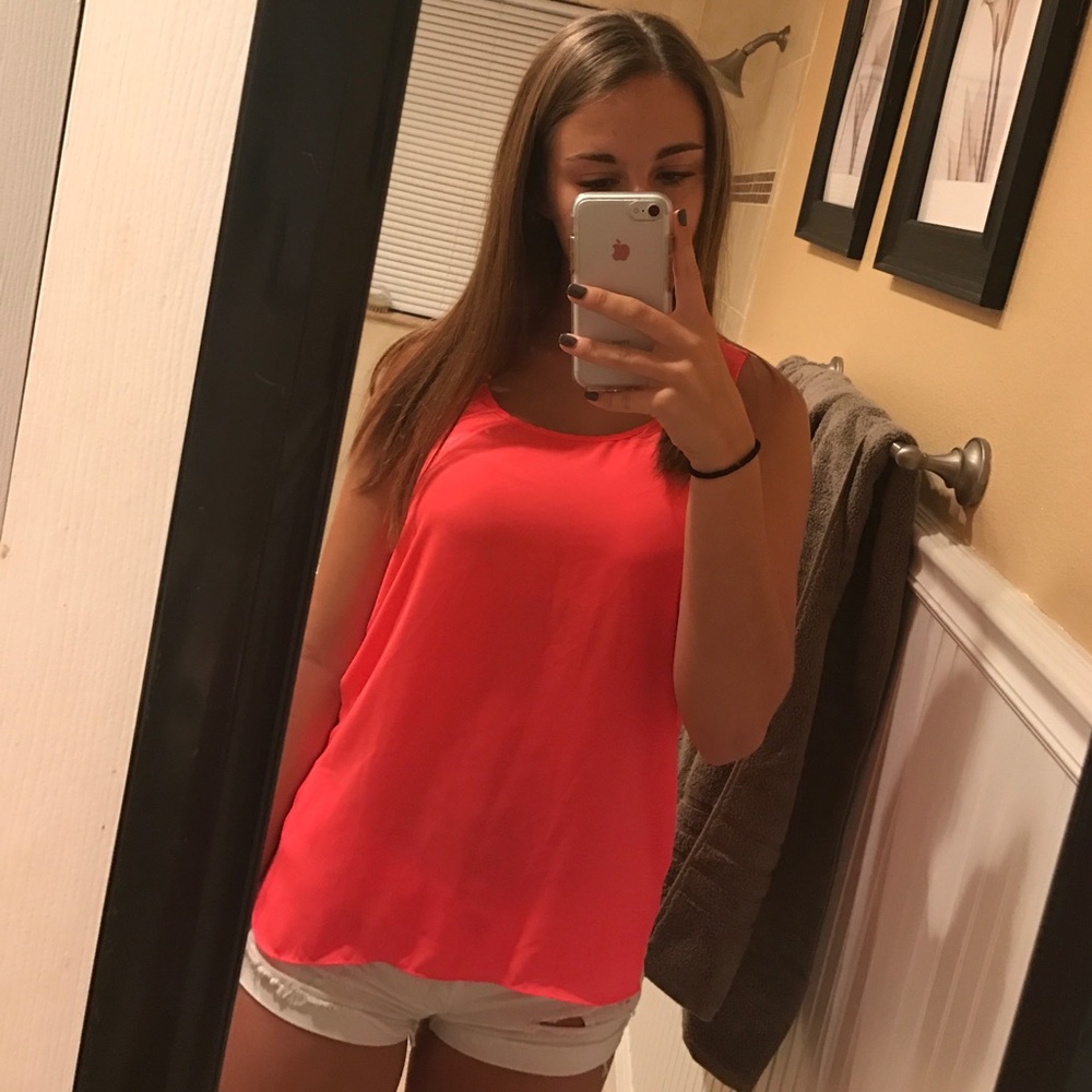 Hot pink tank top from Express