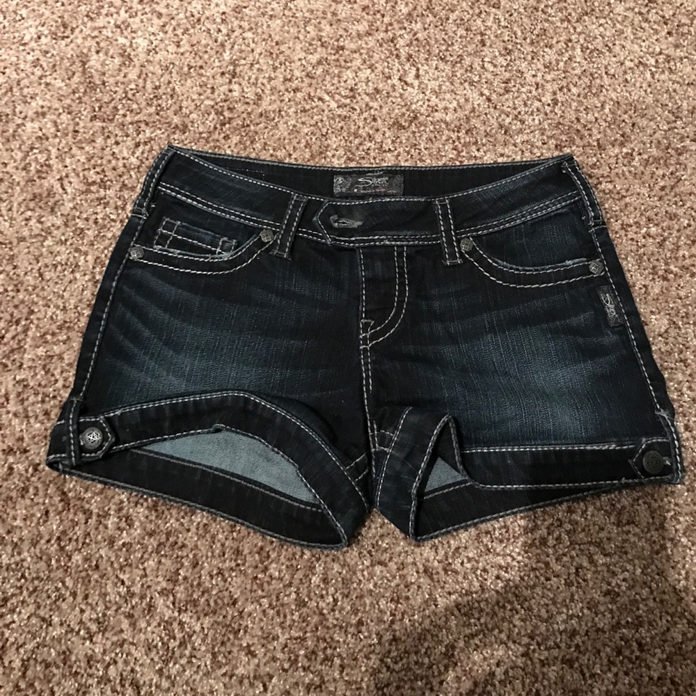 SILVER JEAN SHORTS