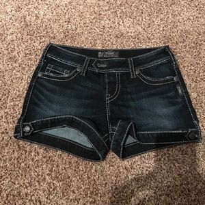SILVER JEAN SHORTS