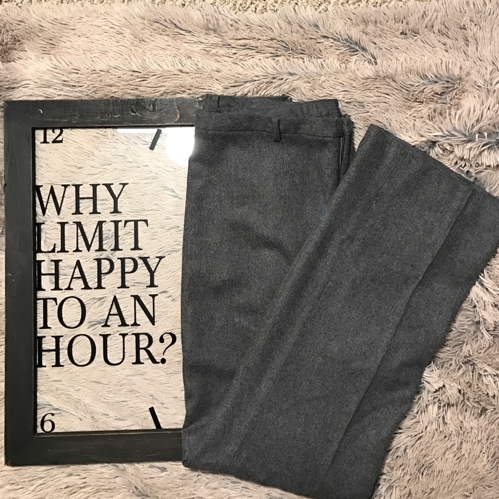 Gap Gray Wool Trouser / Lined 16 Euc - image 1