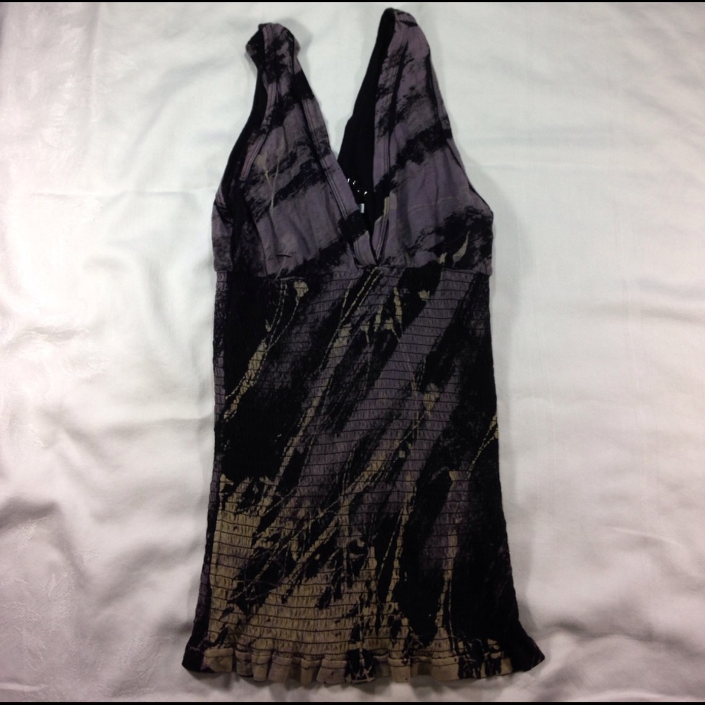 Dusky purple tan and black tank size large