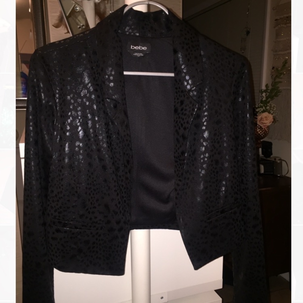 Bebe rocker little black jacket!