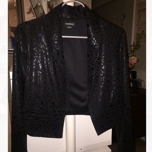 Bebe rocker little black jacket!