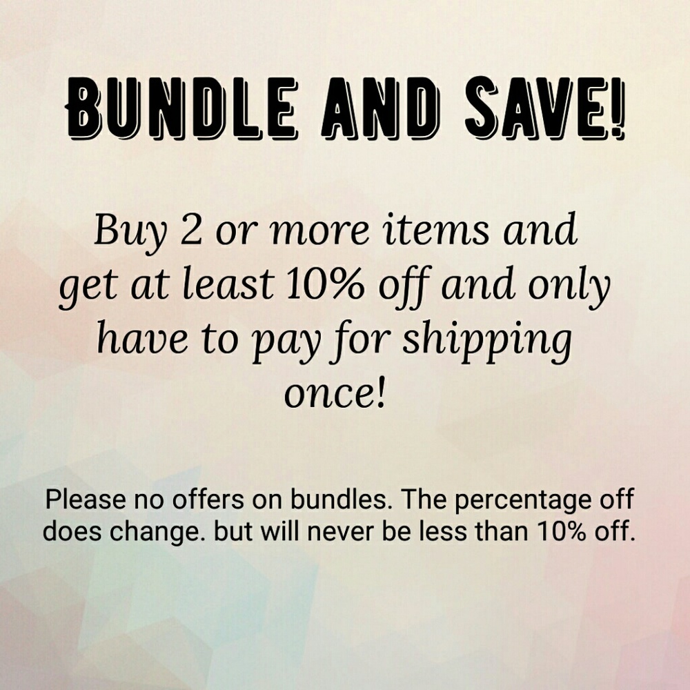 Bundle 2 or more items and get 20% off!