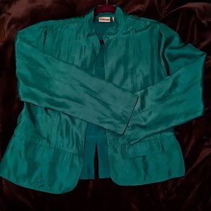 Chico's Teal Silk Jacket