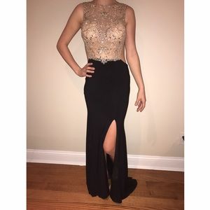 Black & Silver Prom Dress