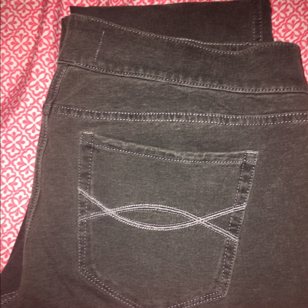 Abercrombie and Fitch dark gray wash jeggings