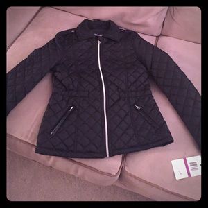 Black puffer coat