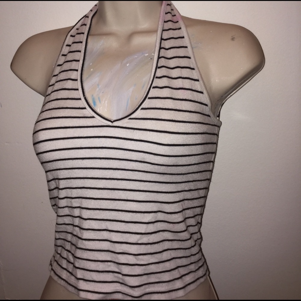 Brandy Melville striped halter top