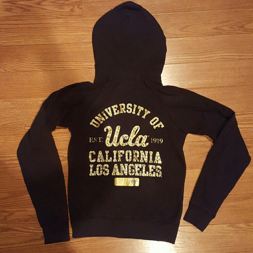 Pink zip up hoodie UCLA