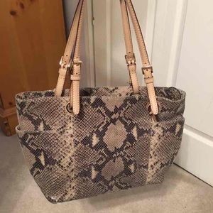 Michael Kors snakeskin tote