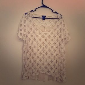 Torrid Size 2 Tan shirt with open back