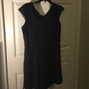 Navy Blue Lace Dress