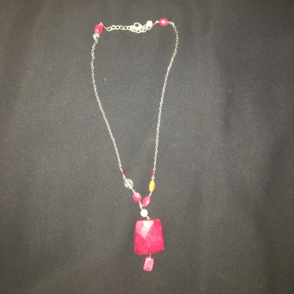 Silpada Red Stone Pendant Necklace
