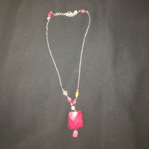 Silpada Red Stone Pendant Necklace