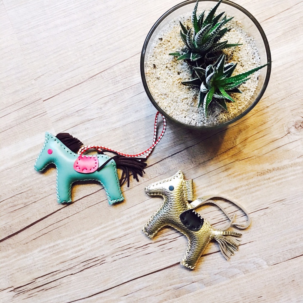 🆕 🐎 Handmade Italian Leather Tassel Horse Charm