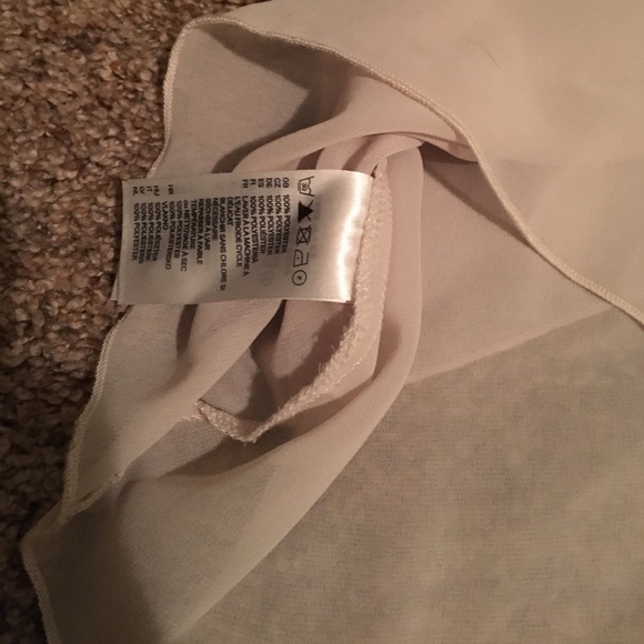 Nwot grey chiffon H&M S/L Top - Picture 5 of 5