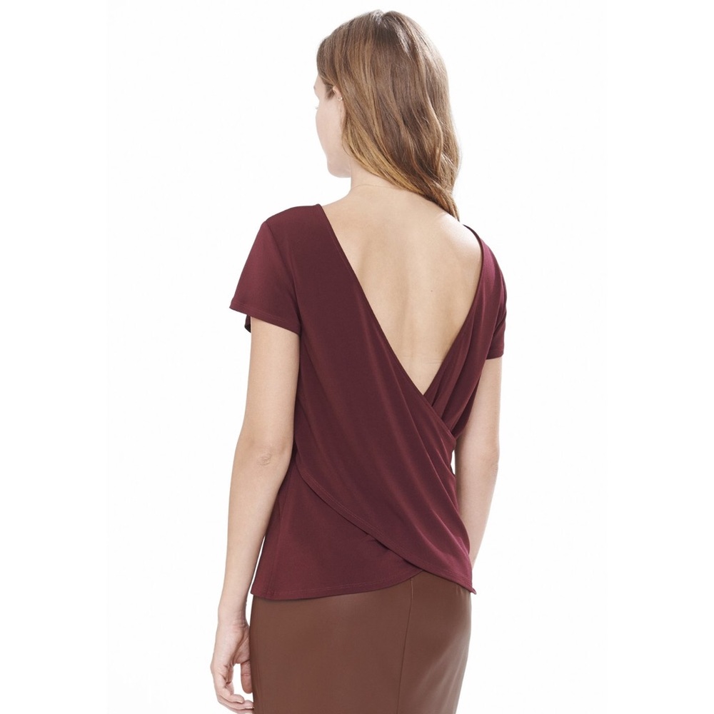 EXPRESS Open Surplice Back Top