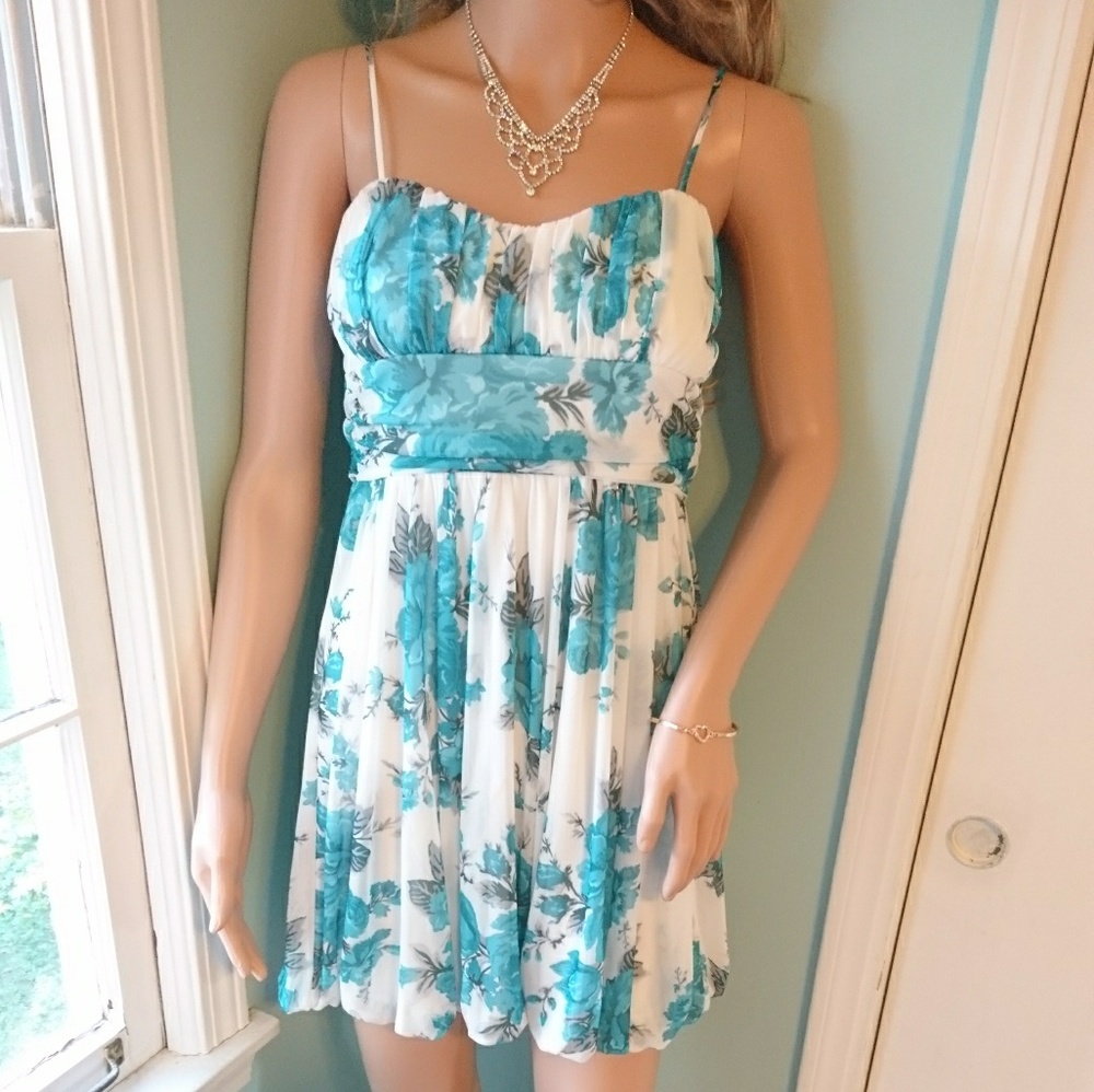SPEECHLESS blue roses dress