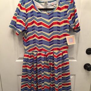 LULAROE Amelia dress women's size large