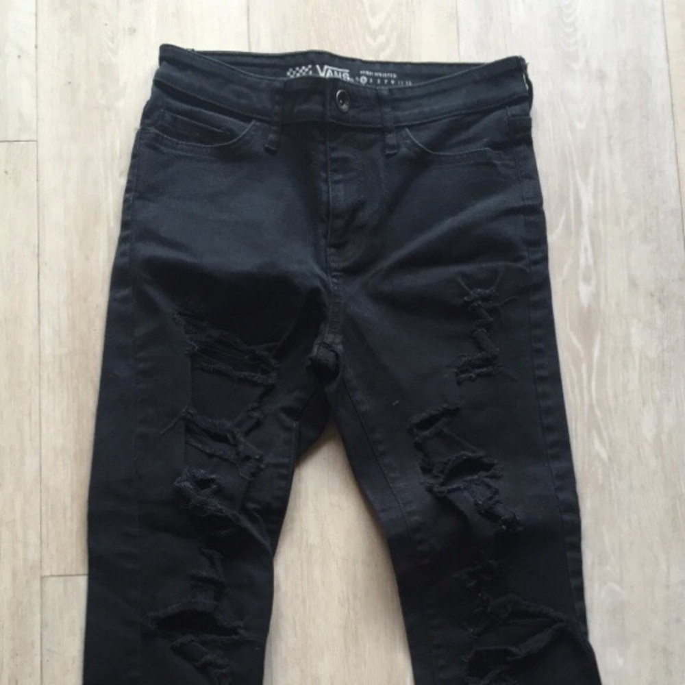 Black ripped jeans