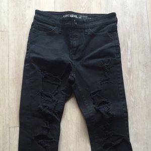 Black ripped jeans