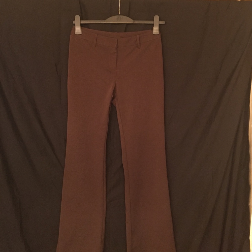Express Polyester Work Pants; Size 4 Reg Flare Leg - image 2
