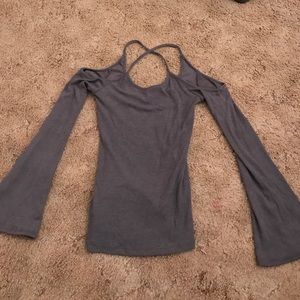 Halter grey long sleeve