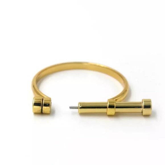 SOLD OUT! This is a trendy ! Screw Cuff Bangle - Picture 3 of 4