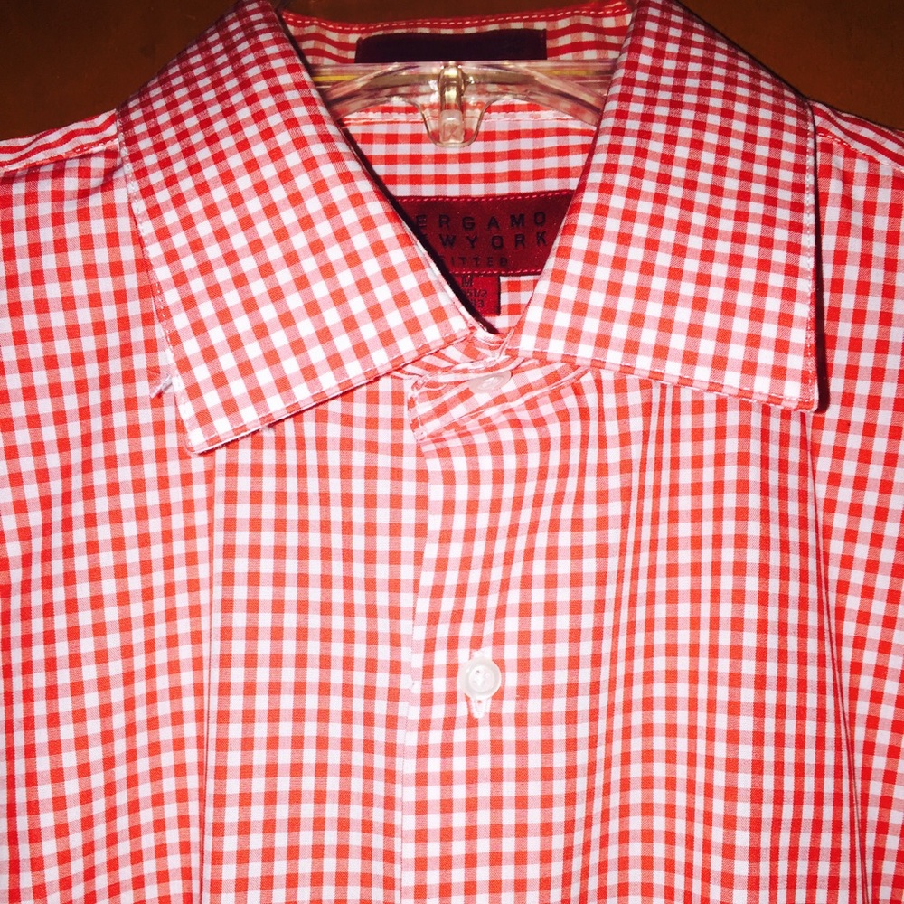 Men's BERGAMO NEWYORK dress shirt. Med 15.5 x 33