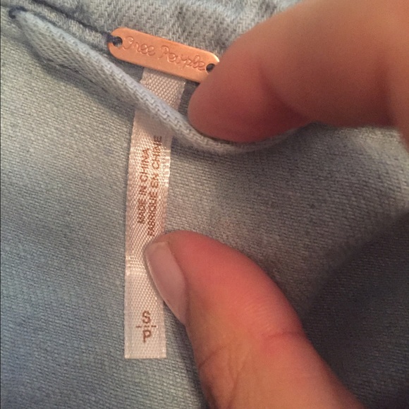 Free People Denim Crop Top - Picture 2 of 2