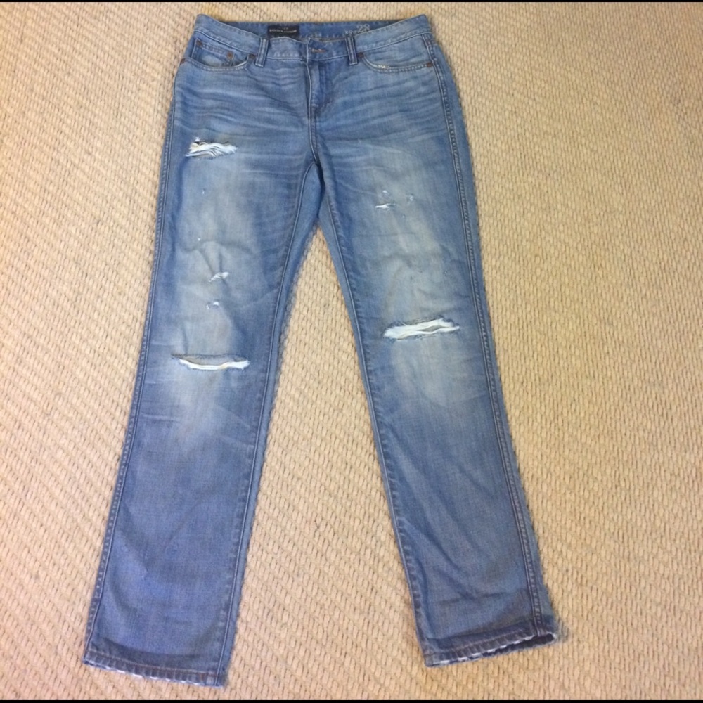 J.Crew blue distressed jeans