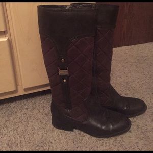 Dark brown LifeStride quilted riding boots 9 wide