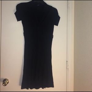 Black button dress