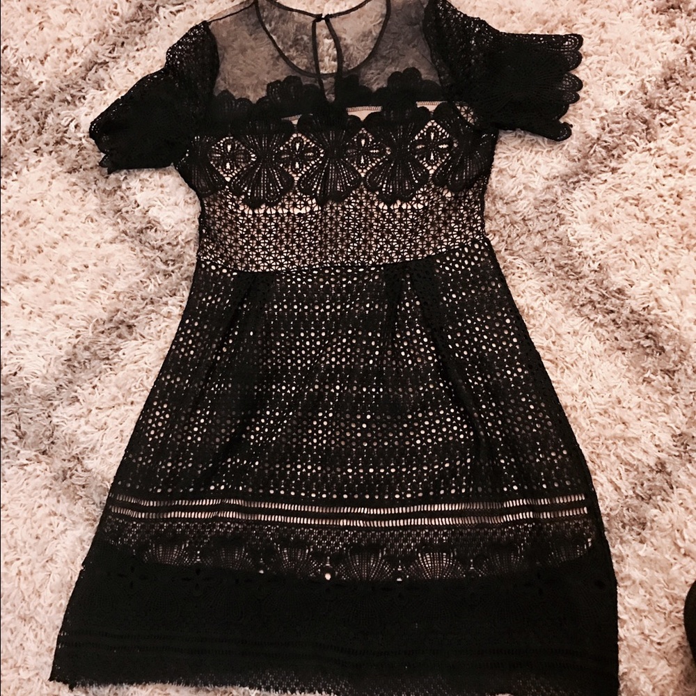 Francesca's Navy Floral Dress