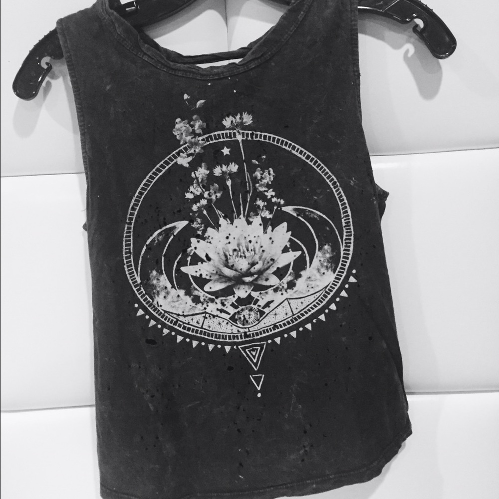 Tank top with open back