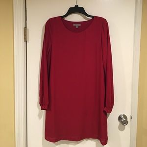 Red long sleeve dress