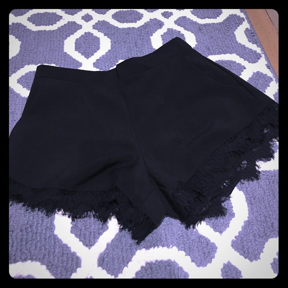 Black lacy short