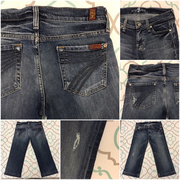 7 For All Mankind Denim - 💙👖Beautiful 7 FAM Capri Dojos👖💙26 1/2 20.5"