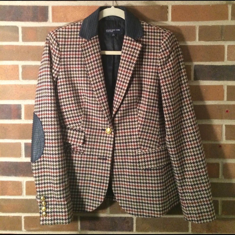 Jones New York Signature Houndstooth Blazer