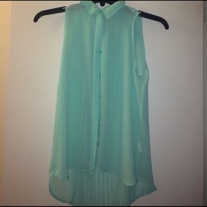 High low button up shirt