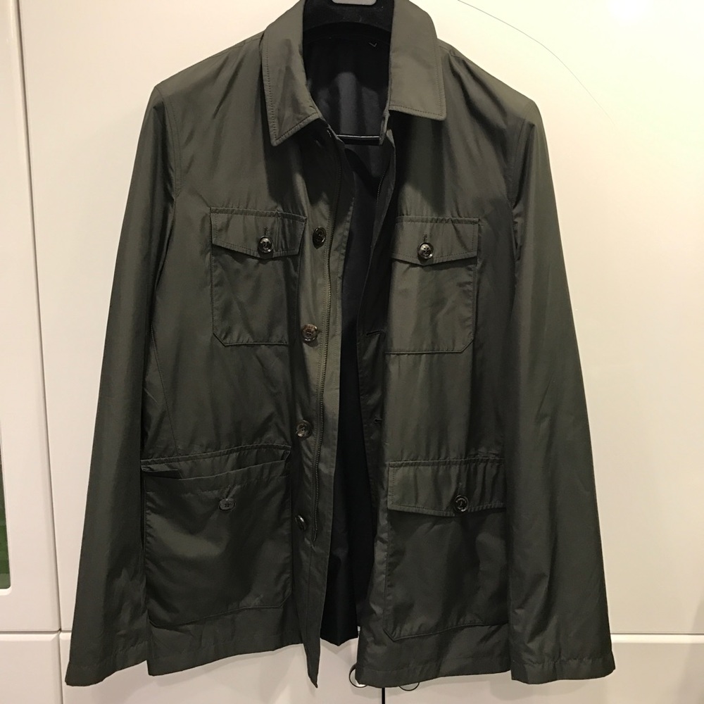 Olive green zegna men's coat