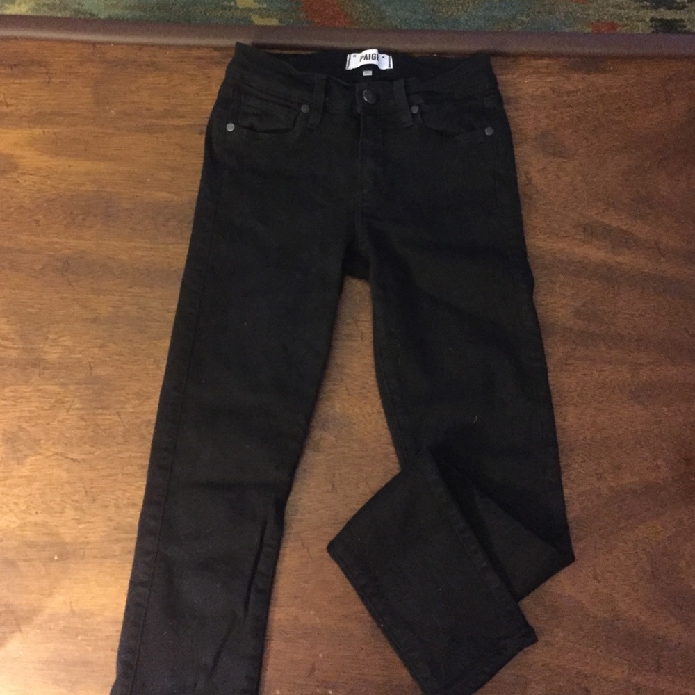 Paige size 27 super skinny stretch black jean