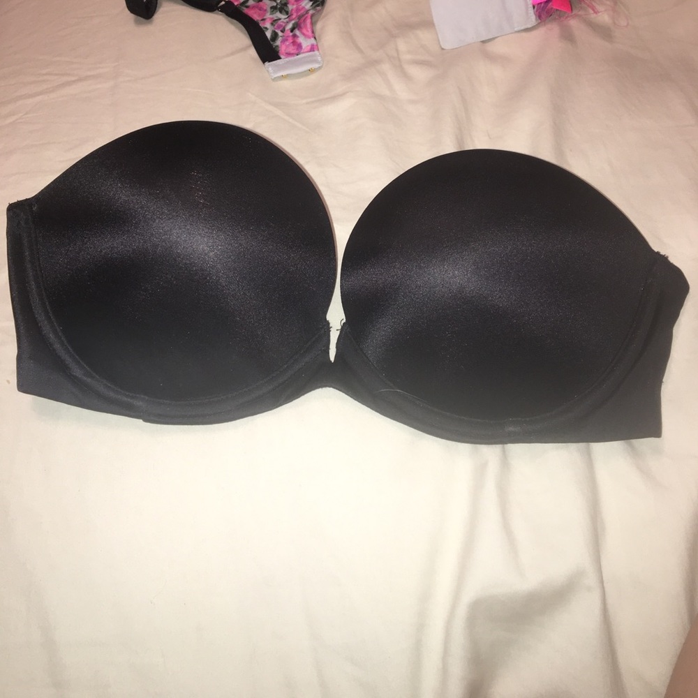 Strapless Victoria's Secret black bra