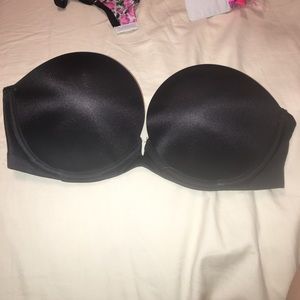 Strapless Victoria's Secret black bra