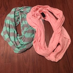 Two infinity scarves