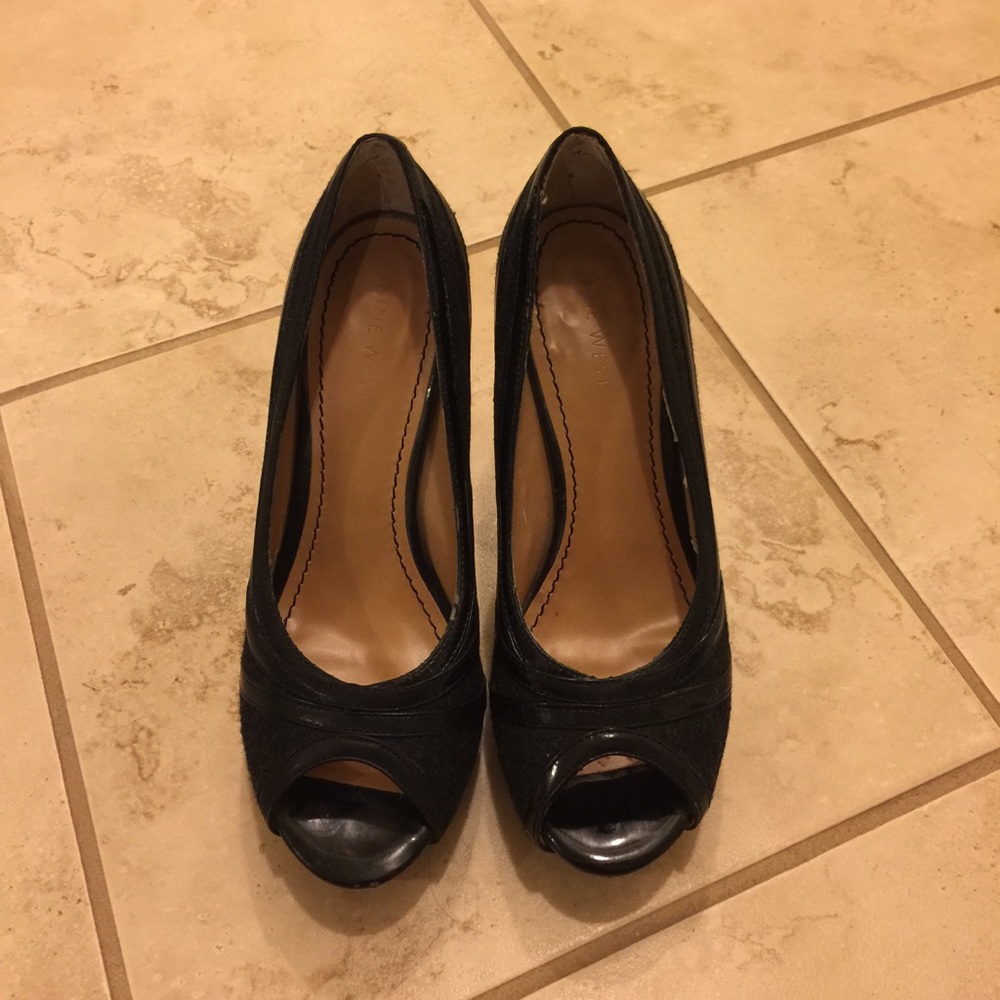 Nine West Black Platforms